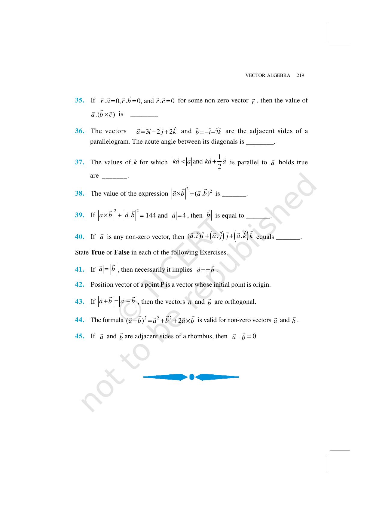 NCERT Exemplar Class 12: Mathematics Unit 10 (Vector Algebra) - Page 16