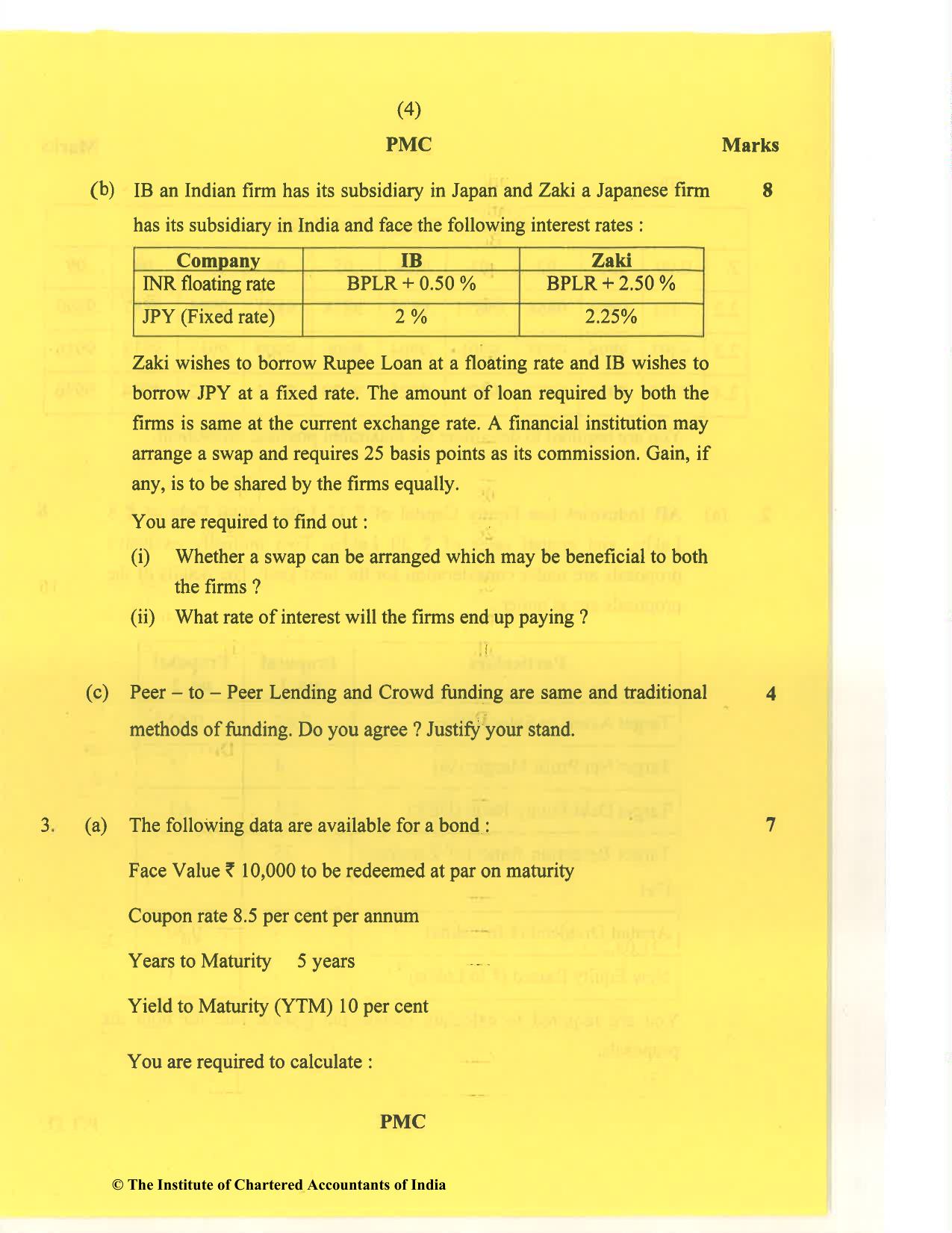 CA Final Nov 2020 Question Paper - Paper 2 – Strategic Financial Management - Page 4