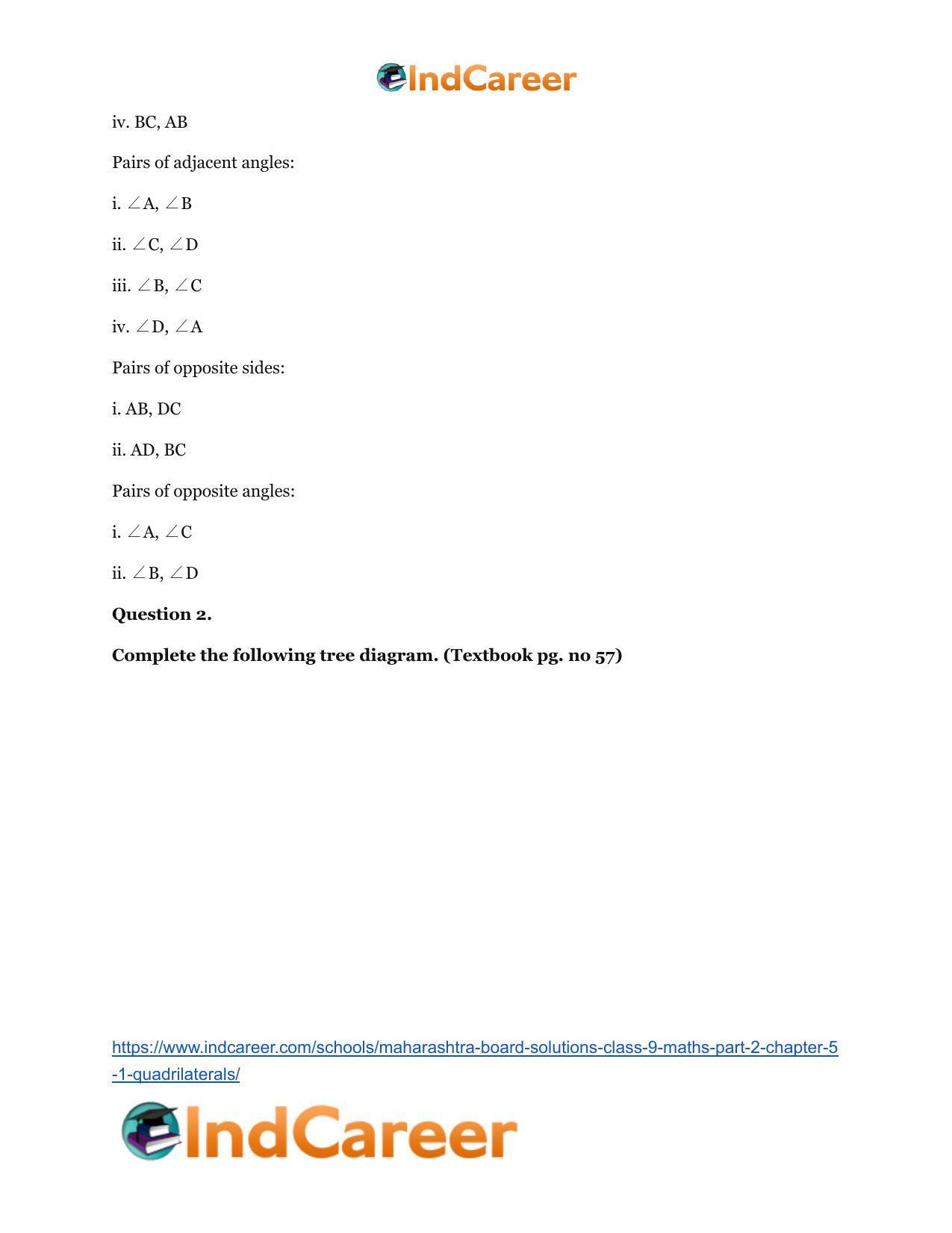 Maharashtra Board Solutions Class 9-Maths (Part 2): Chapter 5.1- Quadrilaterals - Page 10