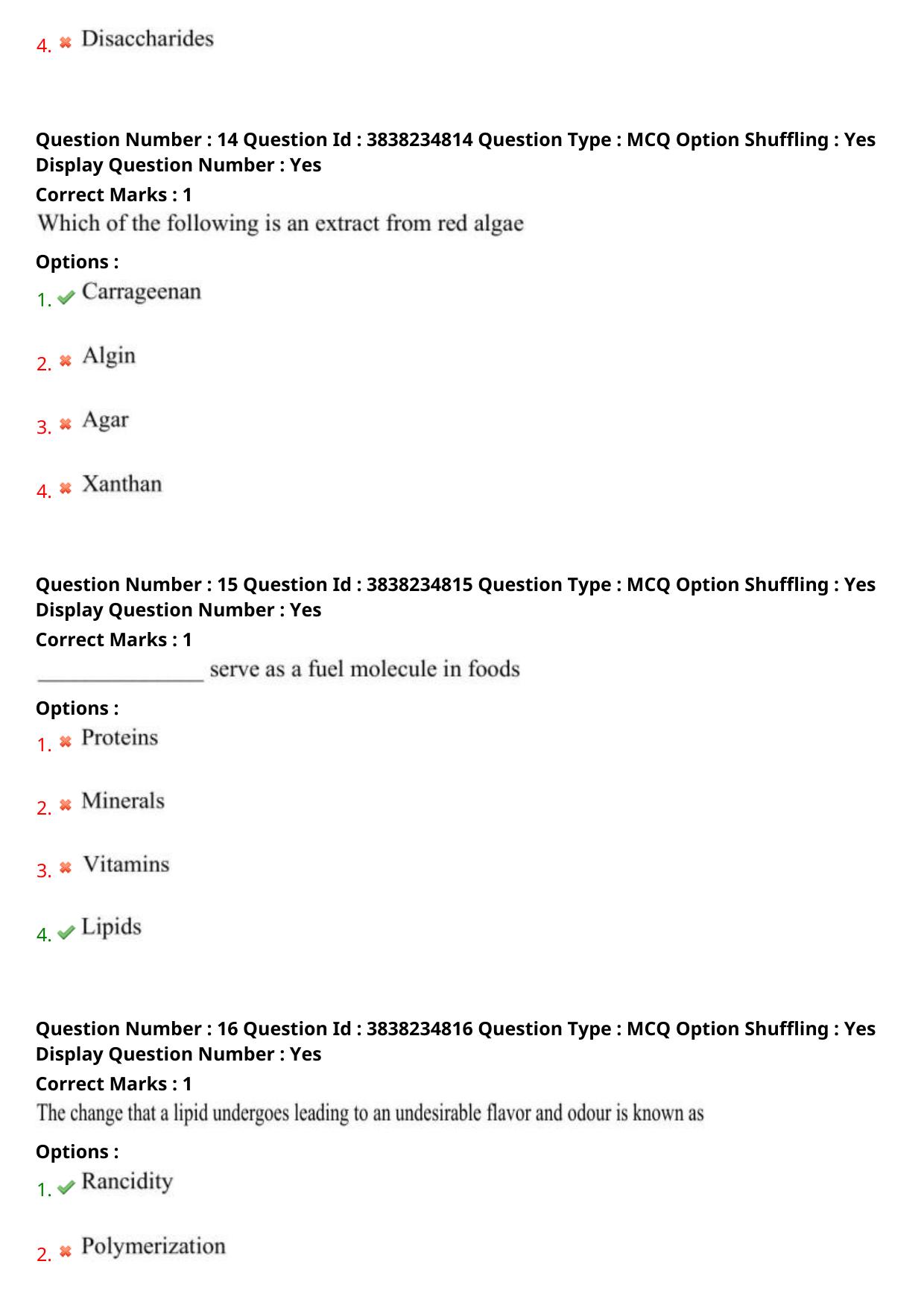 TS PGECET 2024: Food Technology Question Papers with Answer - Page 8