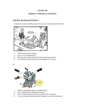 CBSE Class XII Political Science Question Bank