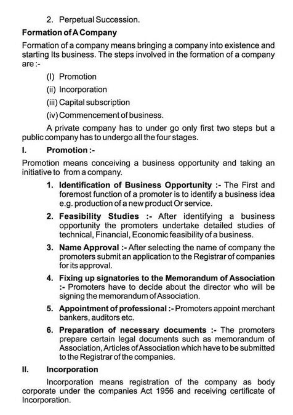 Class 11 Notes, Question & Practice Paper - Business Studies (Topic 2 : Forms of Business Organization) - Page 16