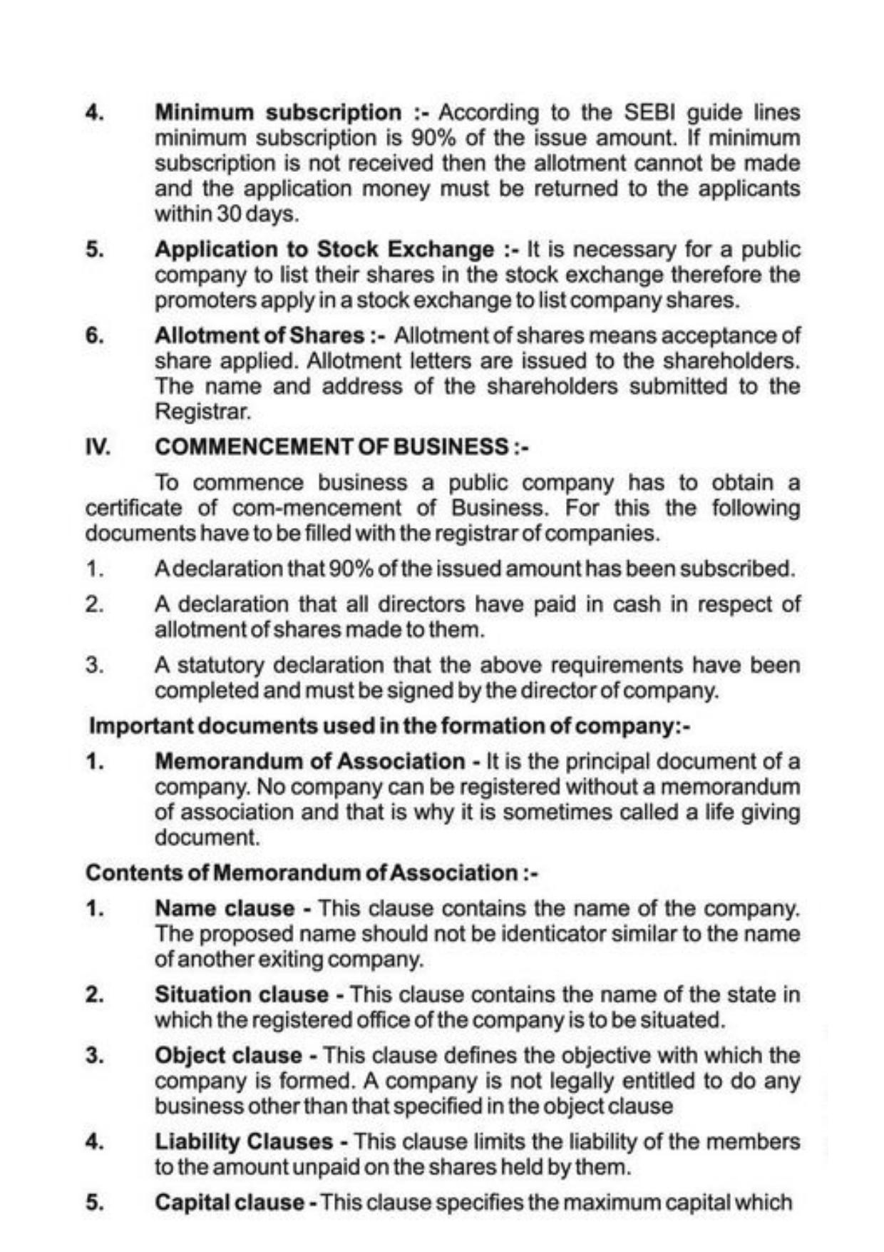Class 11 Notes, Question & Practice Paper - Business Studies (Topic 2 : Forms of Business Organization) - Page 18