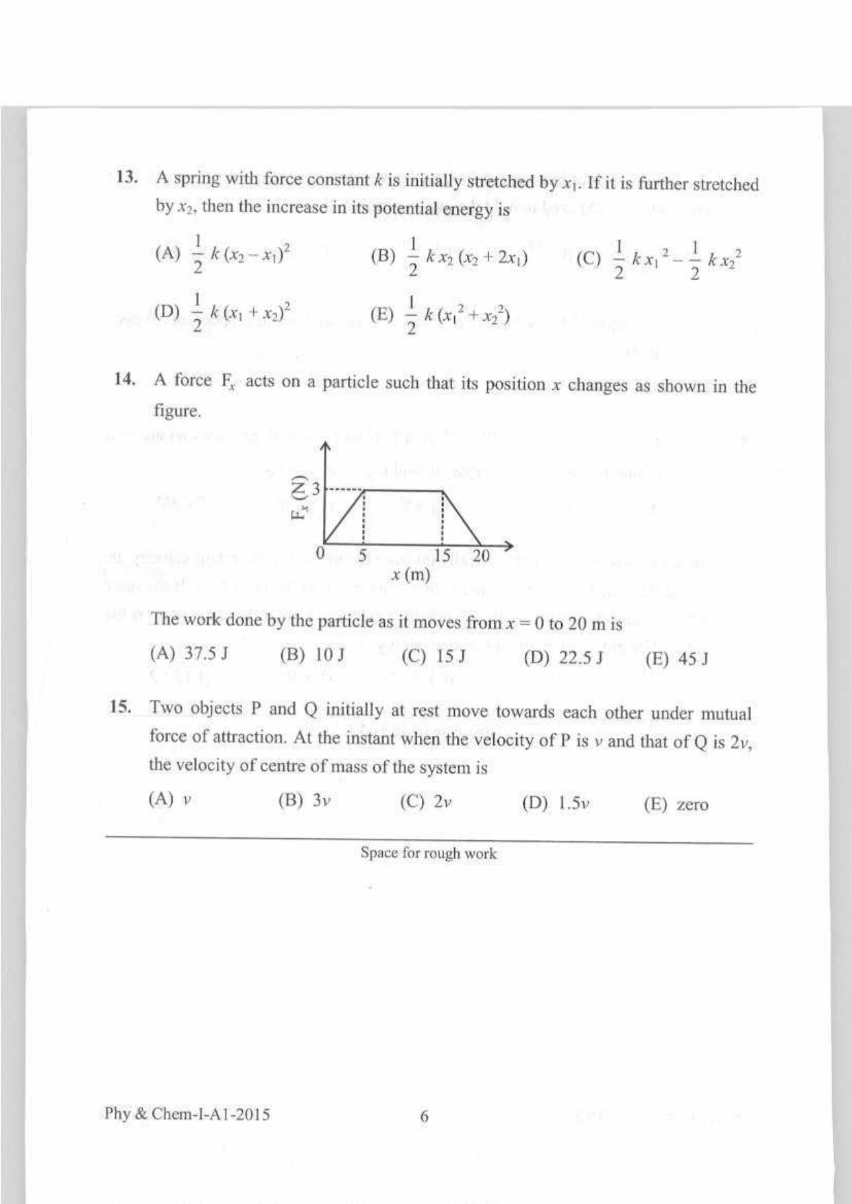KEAM Paper I 2015 Question Paper - Page 6