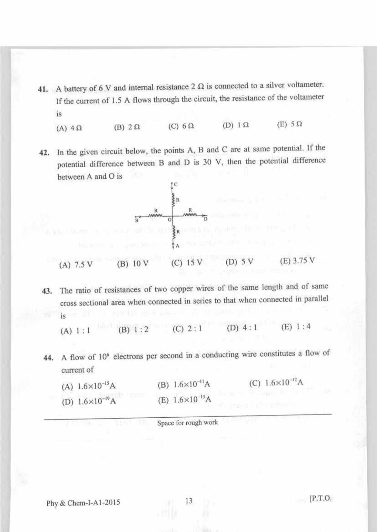 KEAM Paper I 2015 Question Paper - Page 13