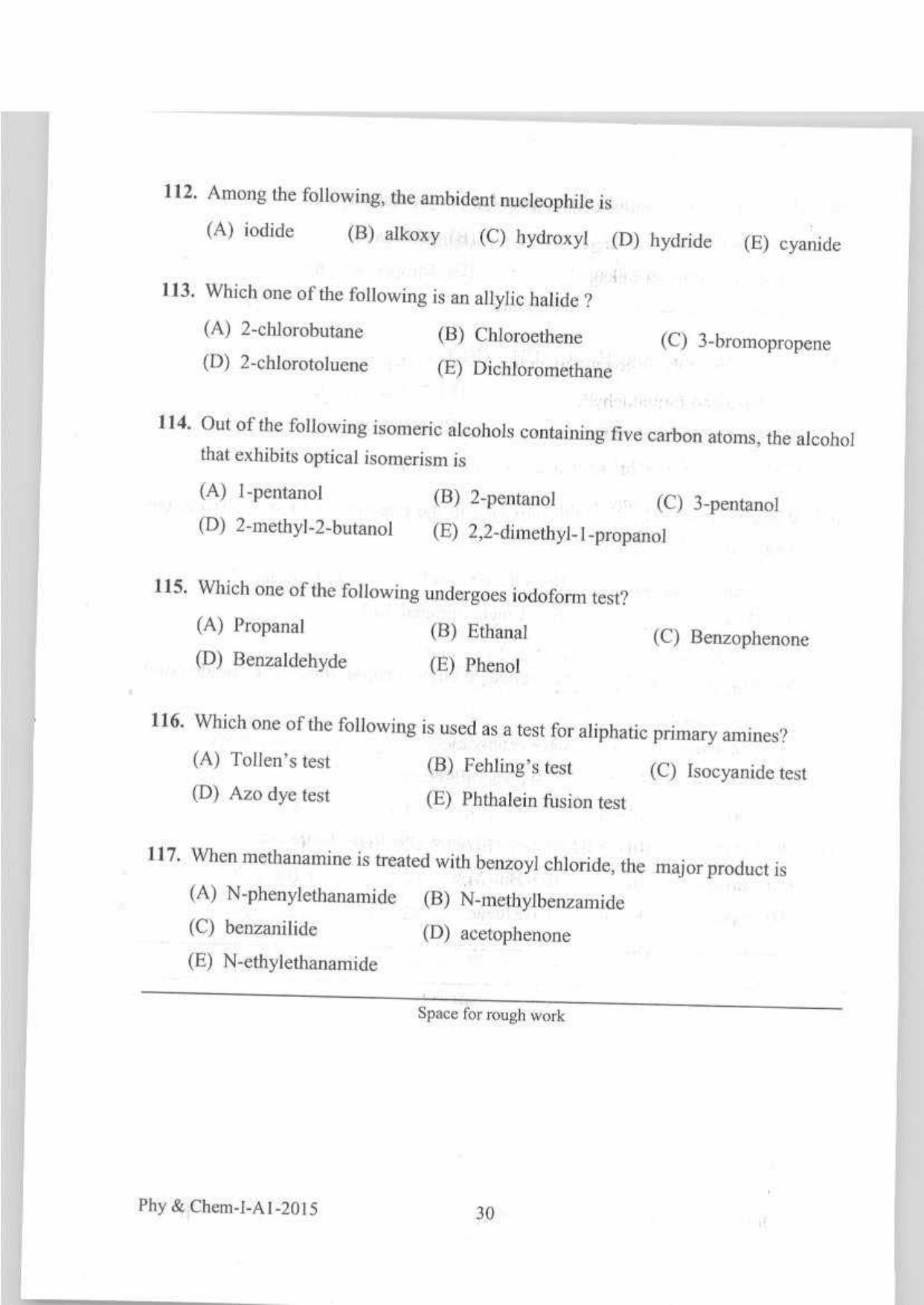 KEAM Paper I 2015 Question Paper - Page 30