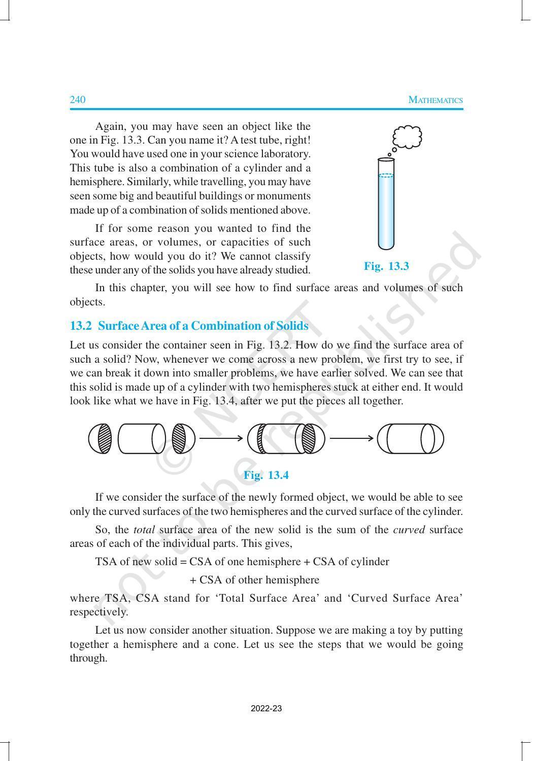 NCERT Book for Class 10 Maths Chapter 13 Surface Areas and Volumes - Page 2