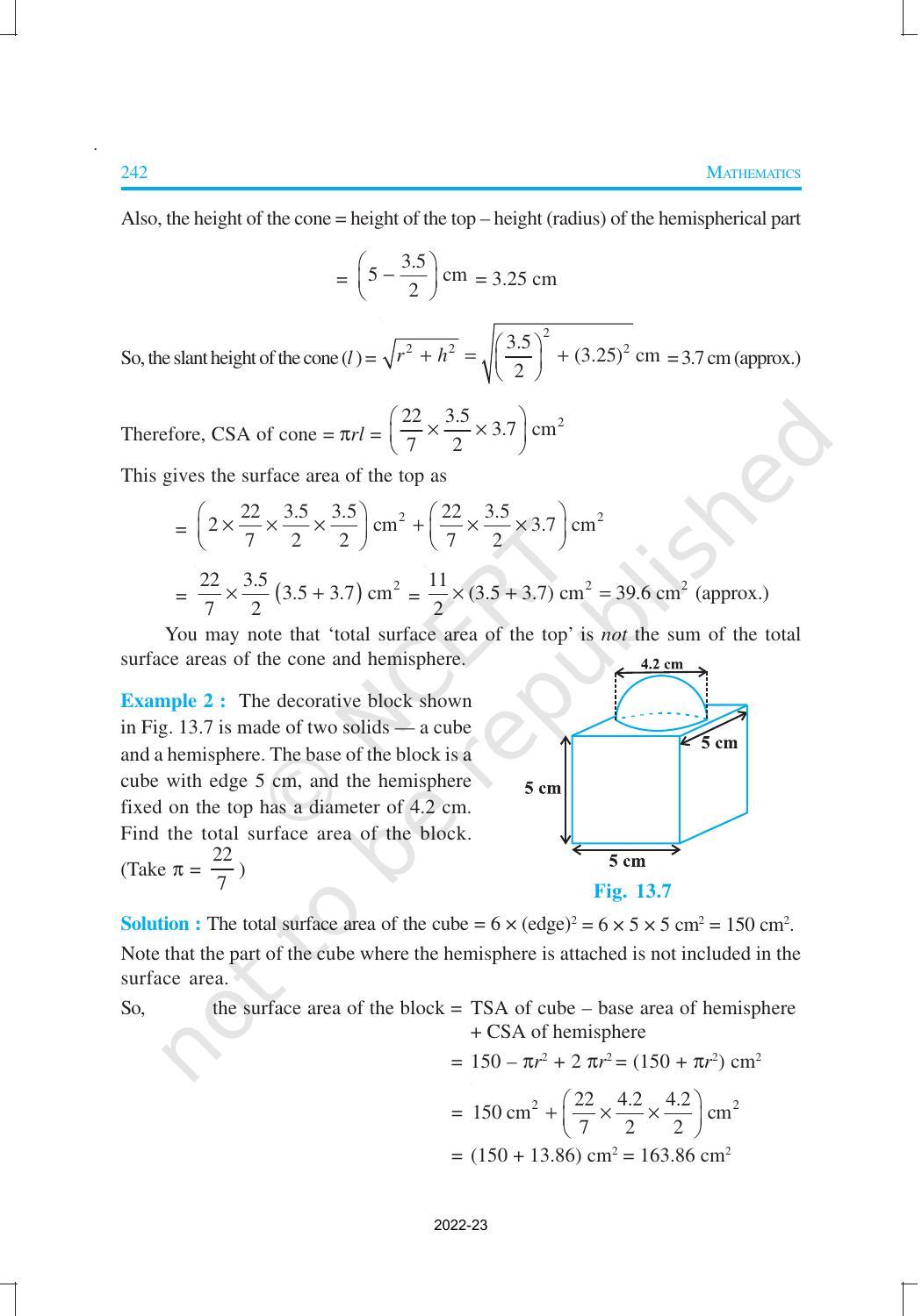 NCERT Book for Class 10 Maths Chapter 13 Surface Areas and Volumes - Page 4