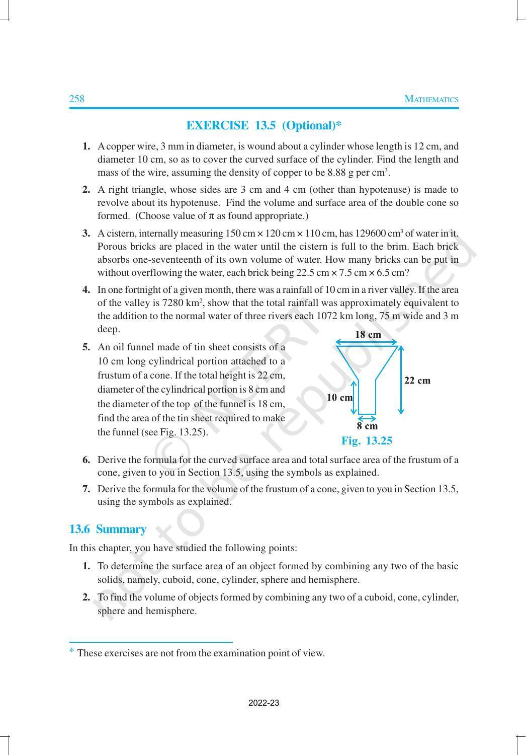 NCERT Book for Class 10 Maths Chapter 13 Surface Areas and Volumes - Page 20