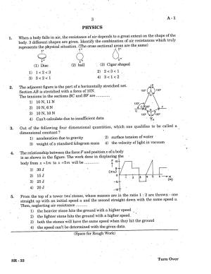COMEDK UGET 2017 Physics Question Paper