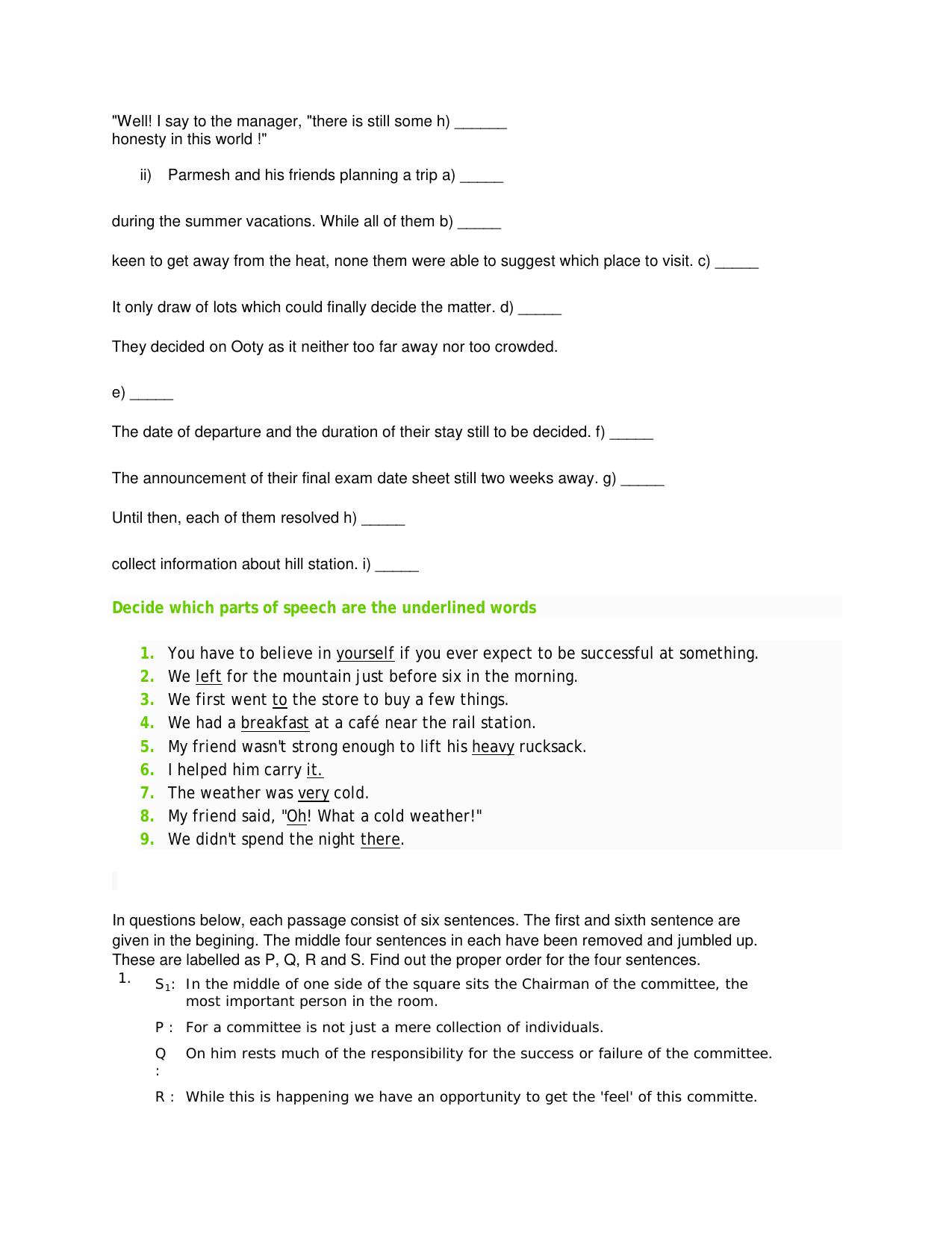 CBSE Class 8 English Worksheet Omission of prepositions Assignment - Page 2