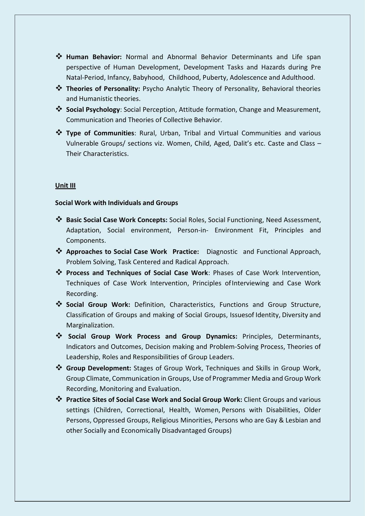 NTA PhD Entrance Exam Social Work Syllabus - Page 2