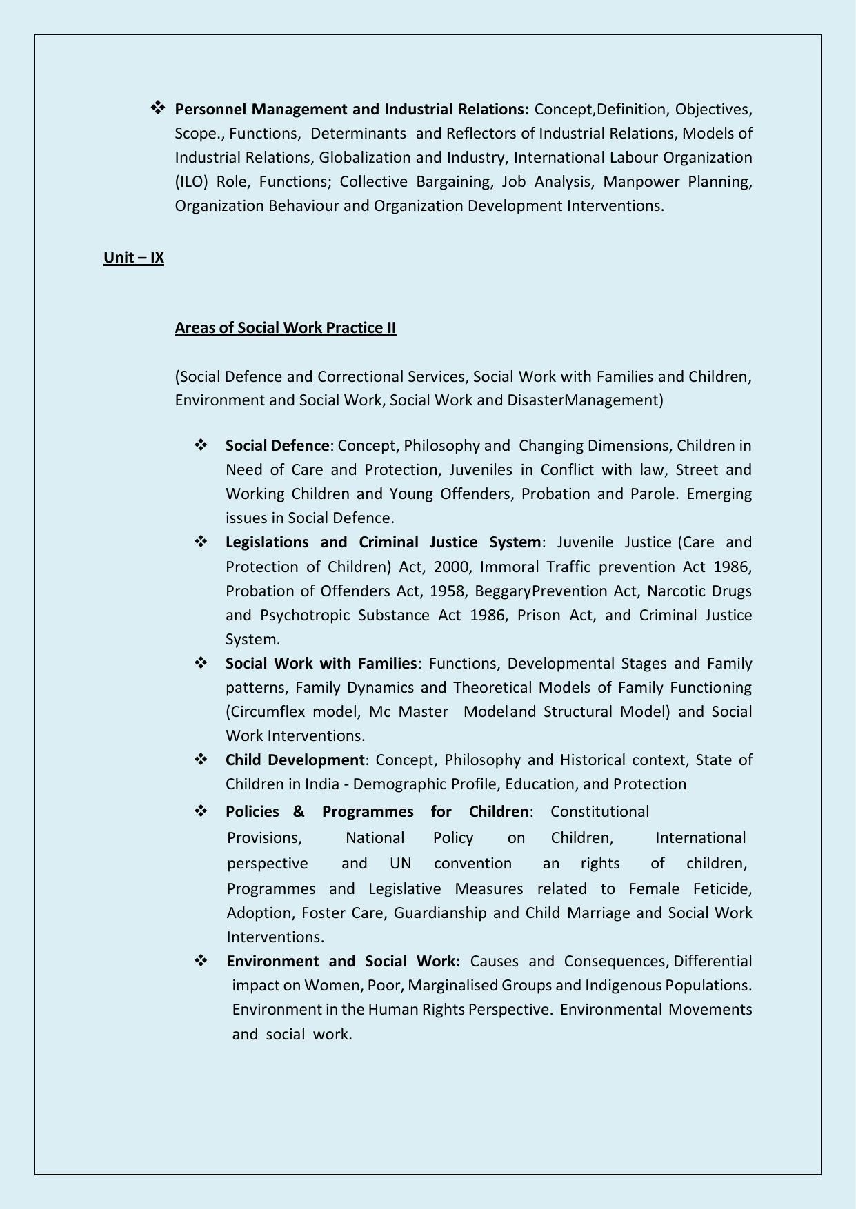 NTA PhD Entrance Exam Social Work Syllabus - Page 6