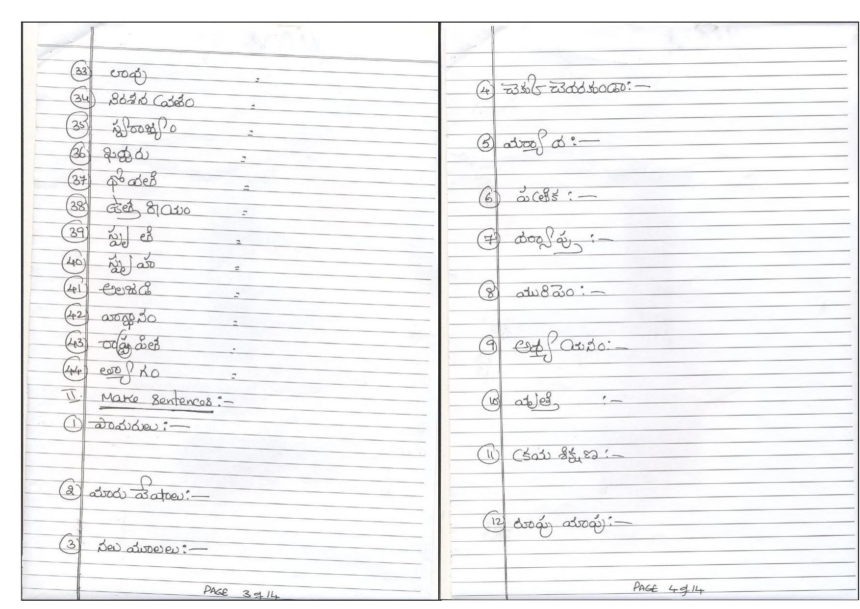 CBSE Worksheets for Class 8 Telegu Assignment 4 - Page 2