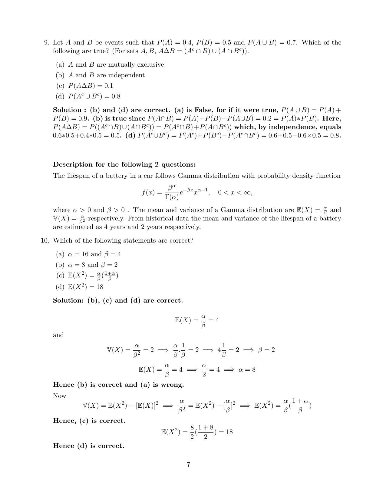 CMI Entrance Exam 2020 Solutions MSc Data Science - Page 7