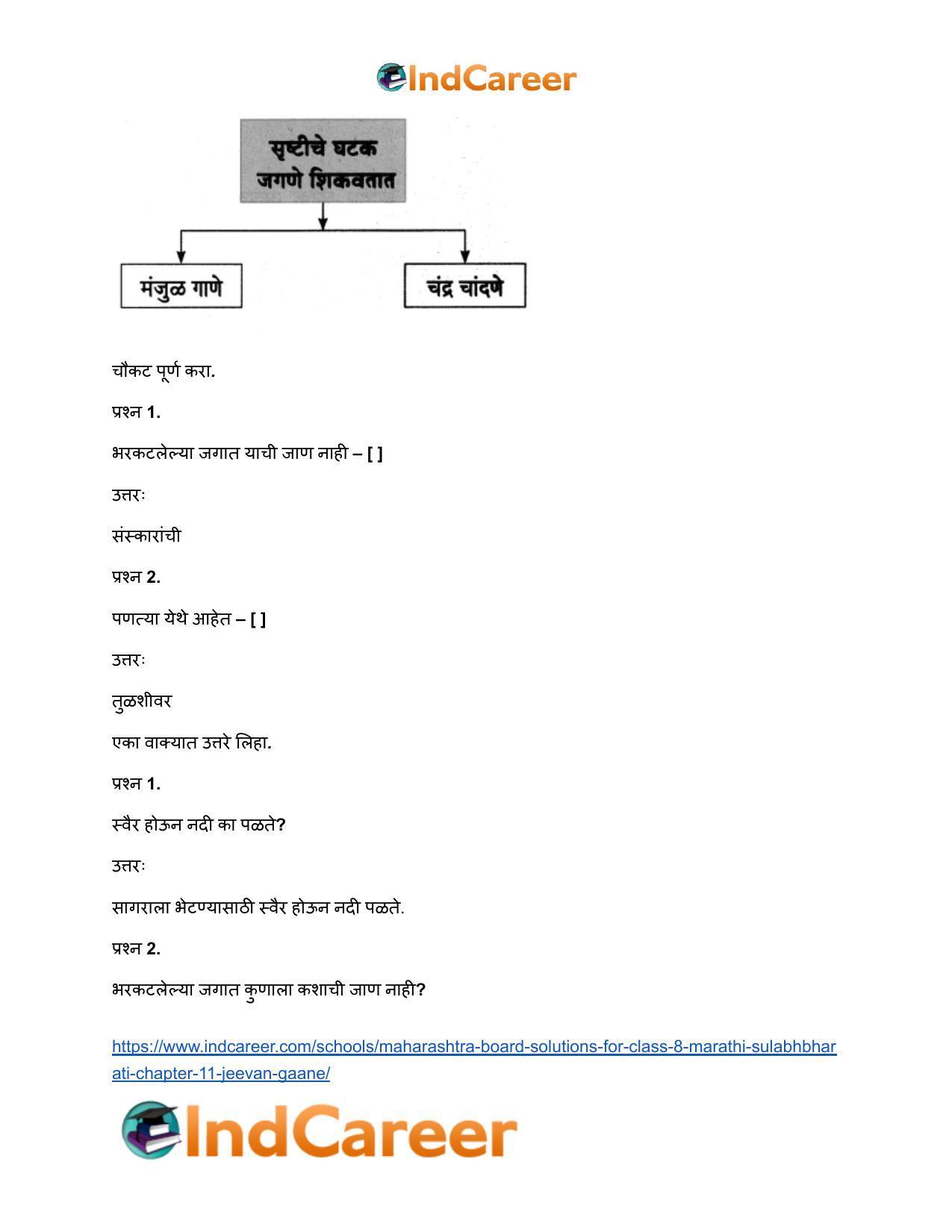 Maharashtra Board Solutions for Class 8- Marathi Sulabhbharati: Chapter 11- जीवन गाणे - Page 5