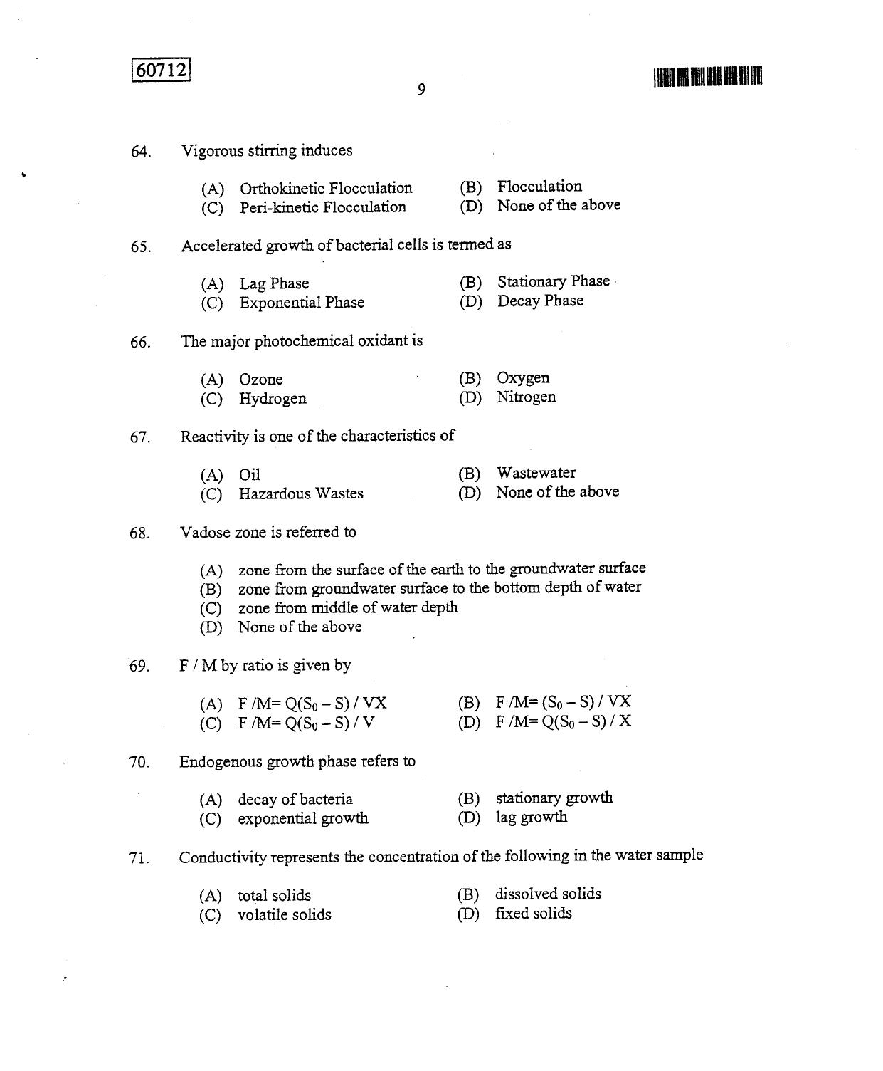 CUSAT CAT 2012 Engineering Science Question Paper - Page 10