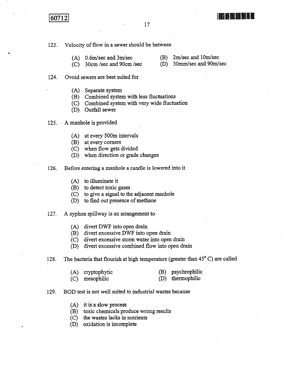 CUSAT CAT 2012 Engineering Science Question Paper - Page 18