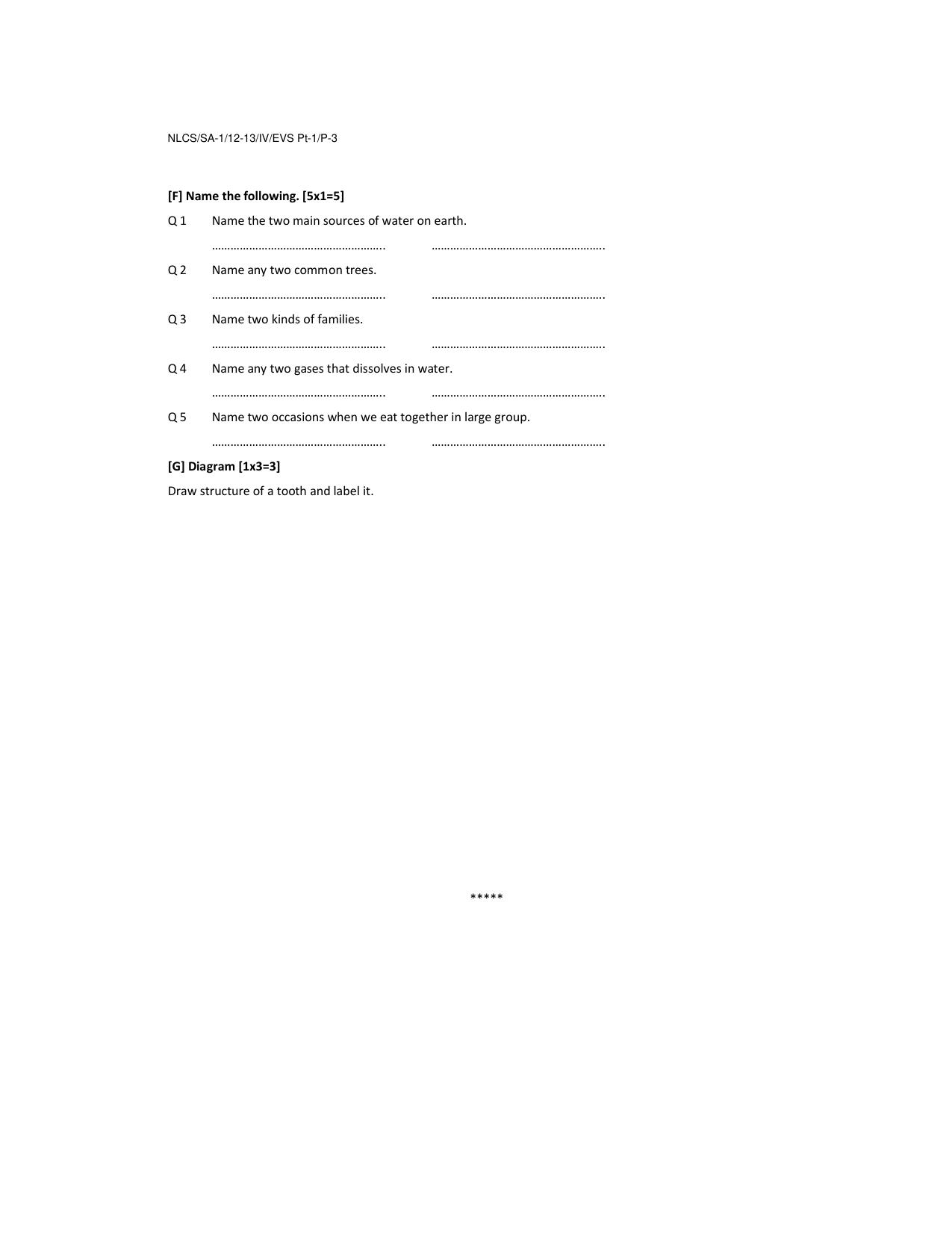 Worksheet for Class 4 Environmental Studies Assignment 13 - Page 3