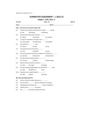 Worksheet for Class 4 Environmental Studies Assignment 13