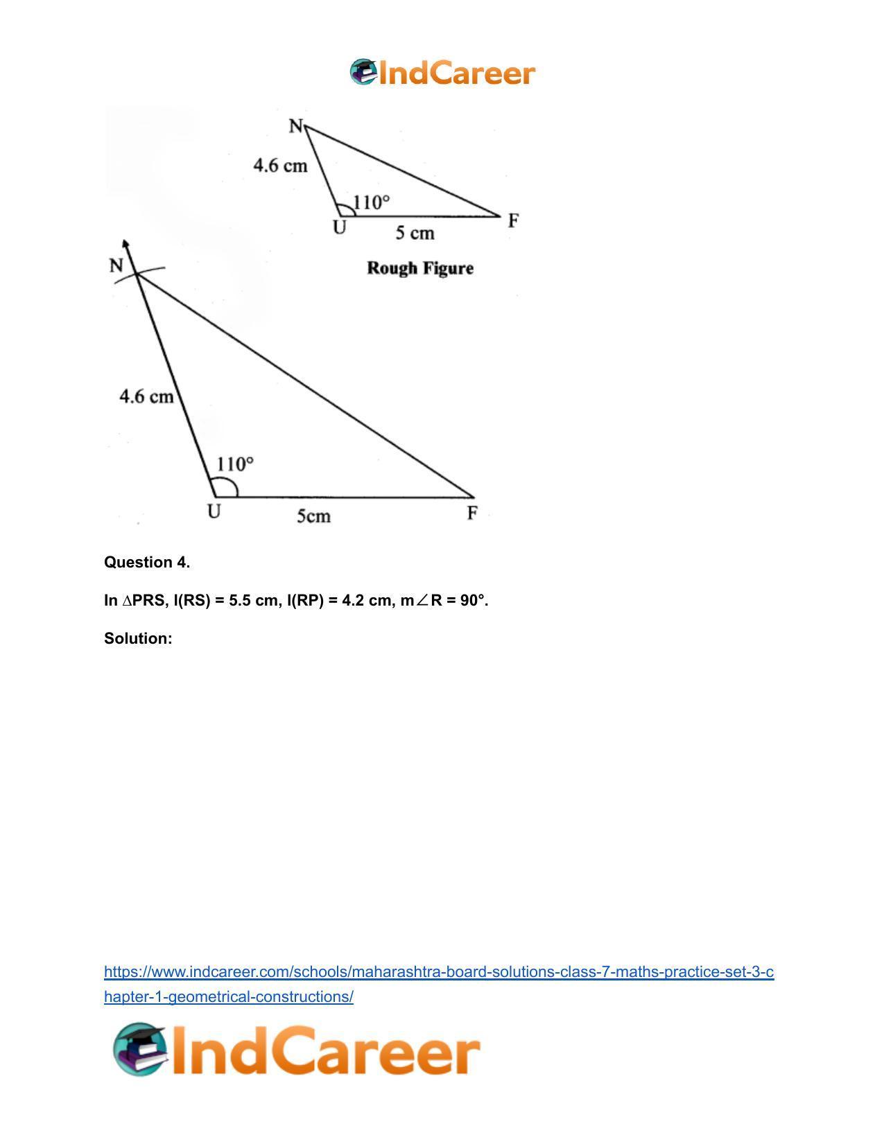 Maharashtra Board Solutions Class 7-Maths (Practice Set 3): Chapter 1- Geometrical Constructions - Page 5