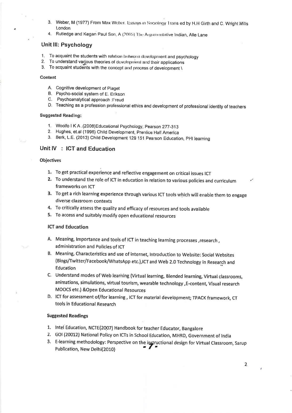 JMI Entrance Exam FACULTY OF EDUCATION Syllabus - Page 5