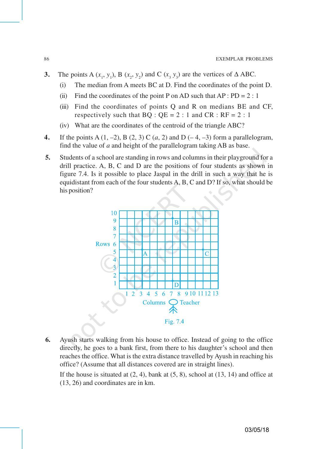 NCERT Exemplar Book for Class 10 Maths: Chapter 7 Coordinate Geometry - Page 10