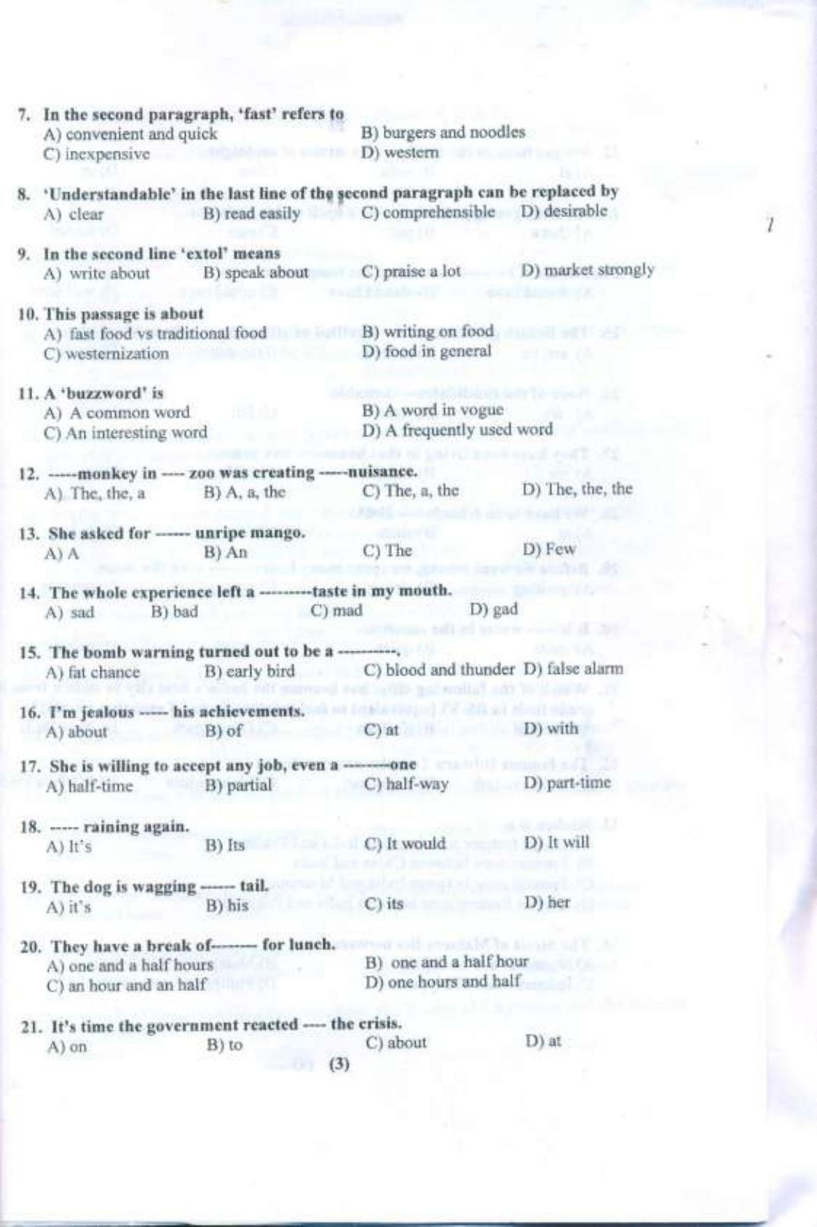 PUTHAT 2018 Question Paper - Page 4