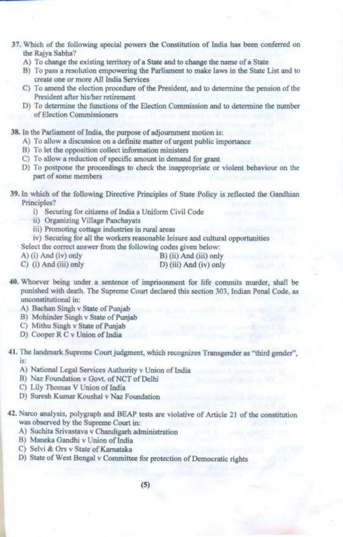 PU LLB 2018 Question Paper - Page 6