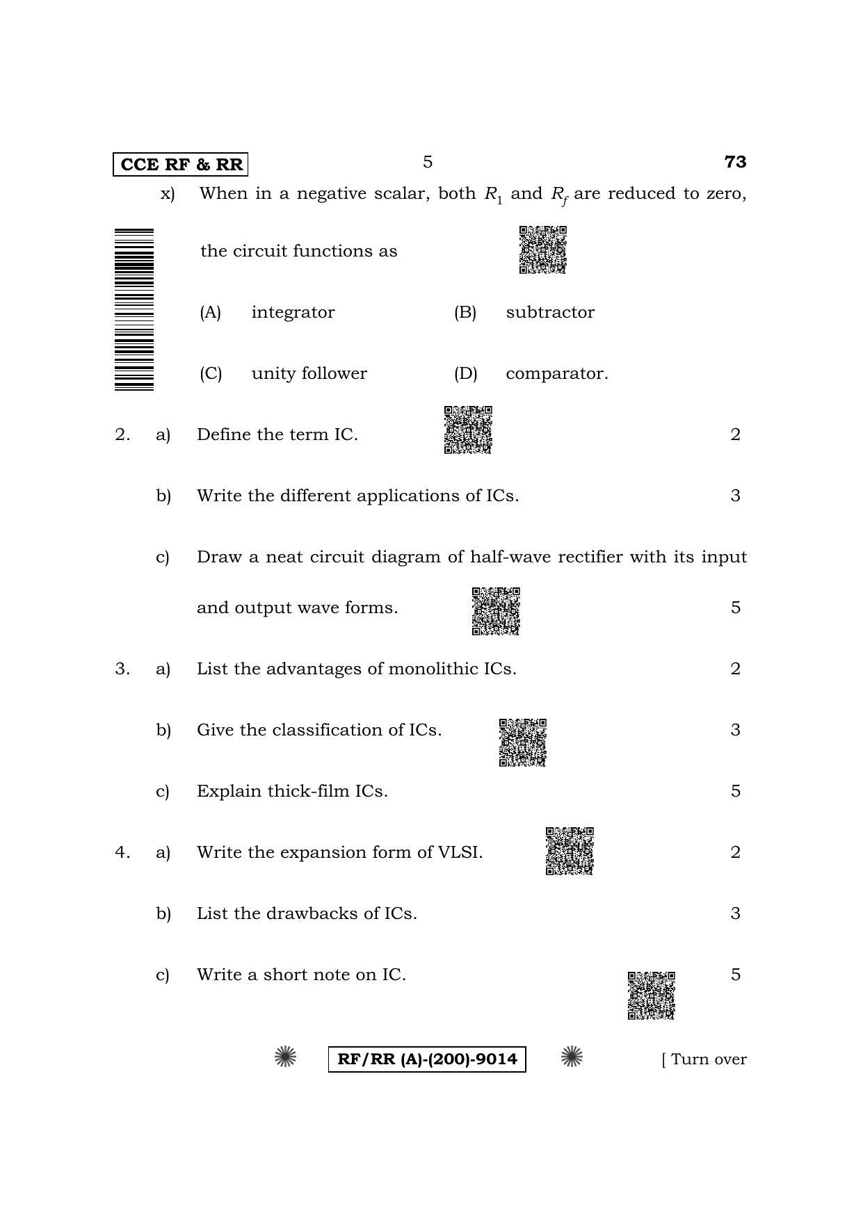 Karnataka SSLC Elements of Electronics Engineering Question Paper 2022 (A Version) - Page 5