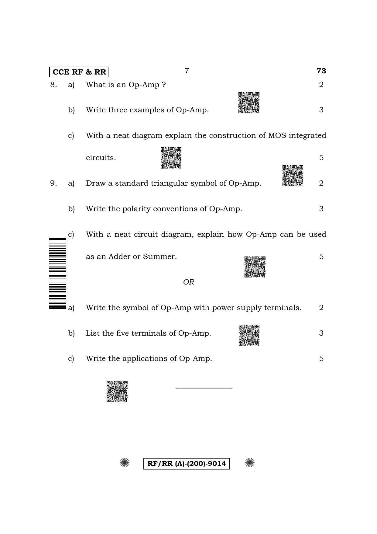 Karnataka SSLC Elements of Electronics Engineering Question Paper 2022 (A Version) - Page 7