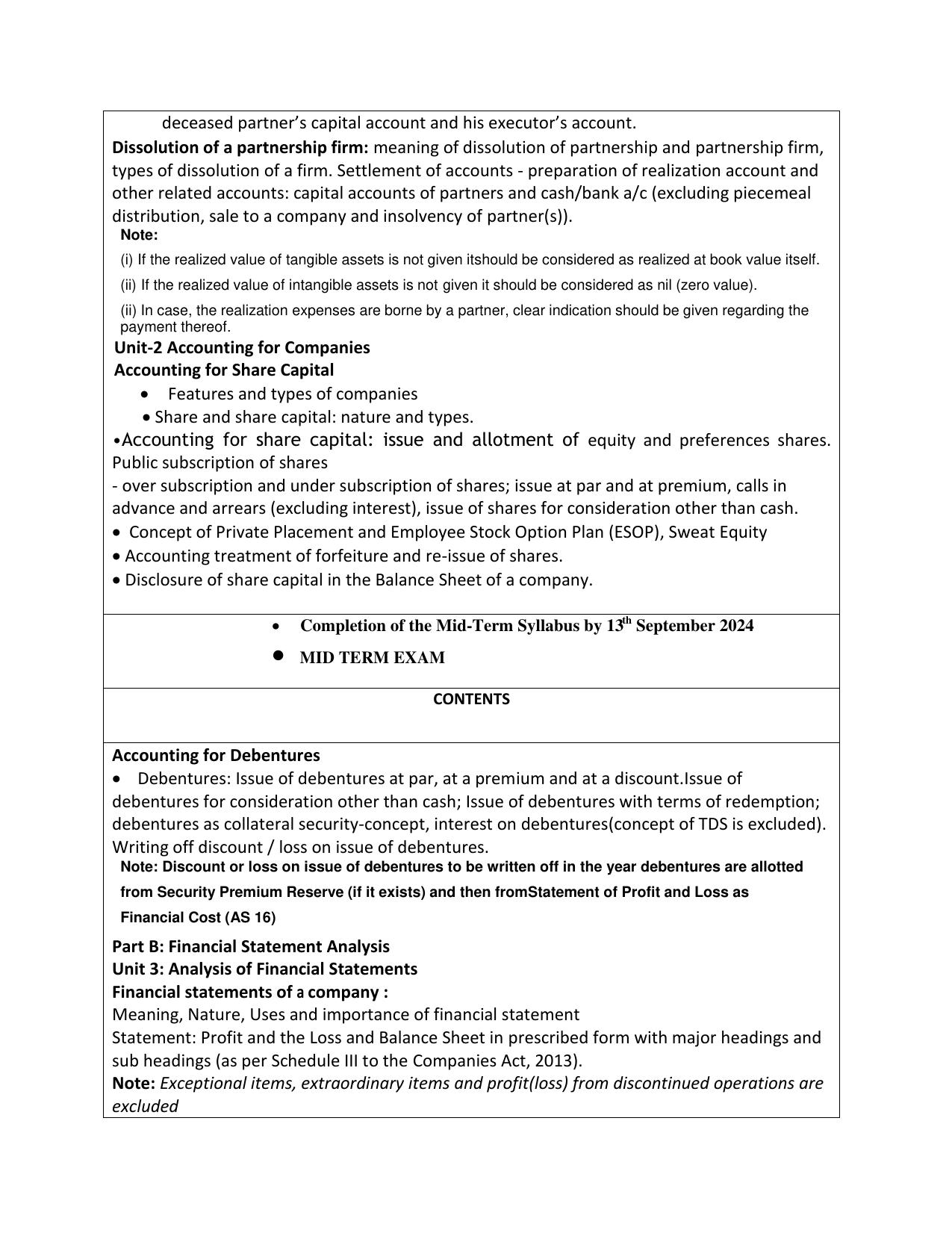 Edudel Class 12 Accountancy (English Medium) Syllabus 2025 - Page 2