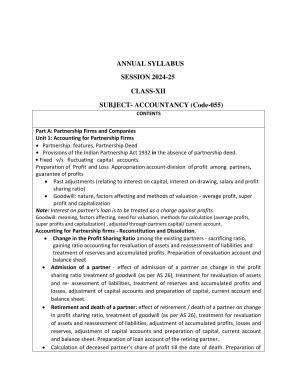 Edudel Class 12 Accountancy (English Medium) Syllabus 2025