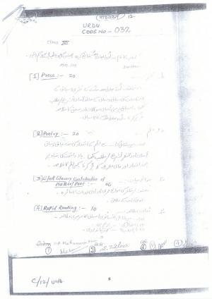 CGBSE Class 12th Syllabus 2021-2022 - Urdu