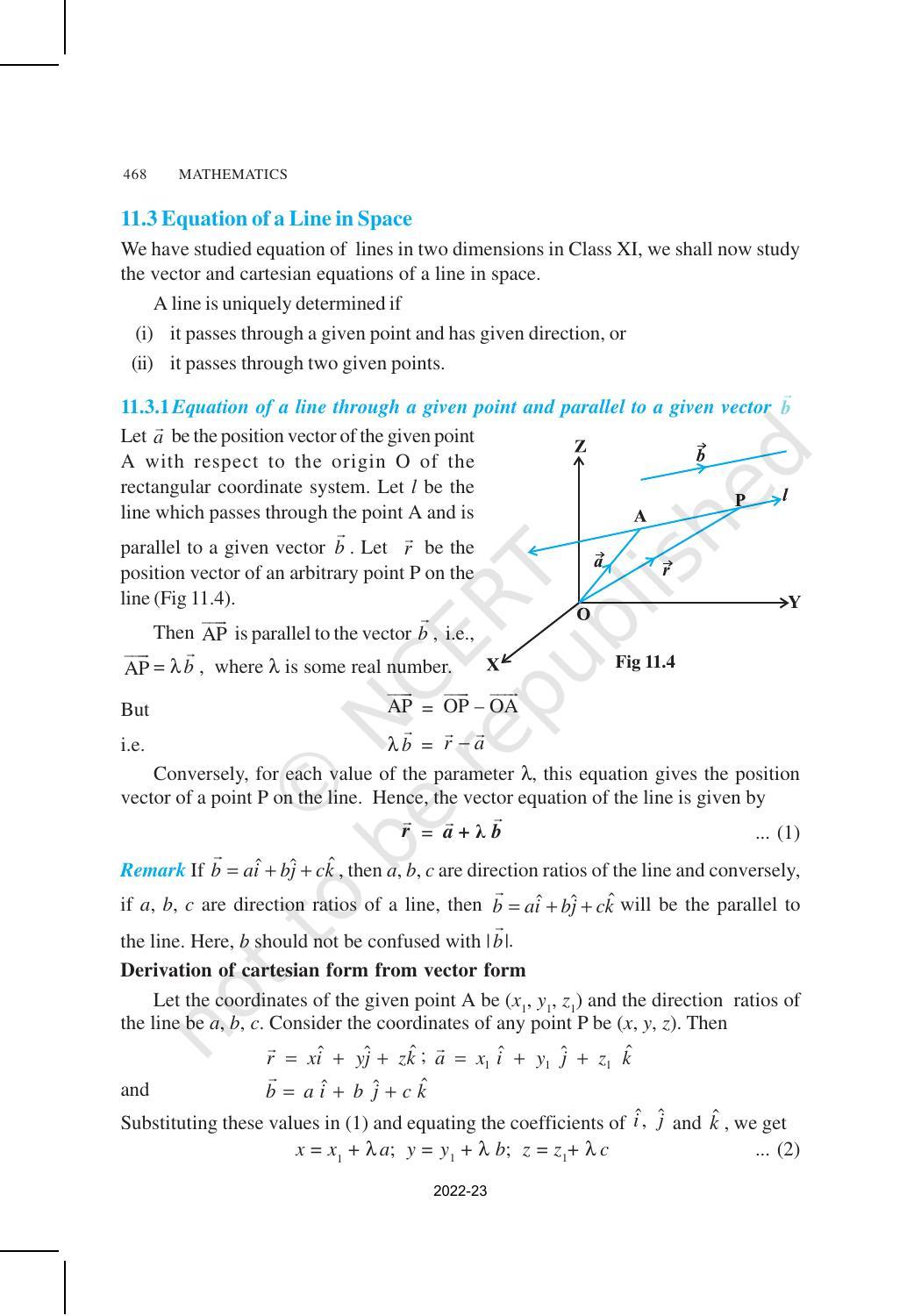NCERT Book for Class 12 Maths Chapter 11 Three Dimensional Geometry - Page 6