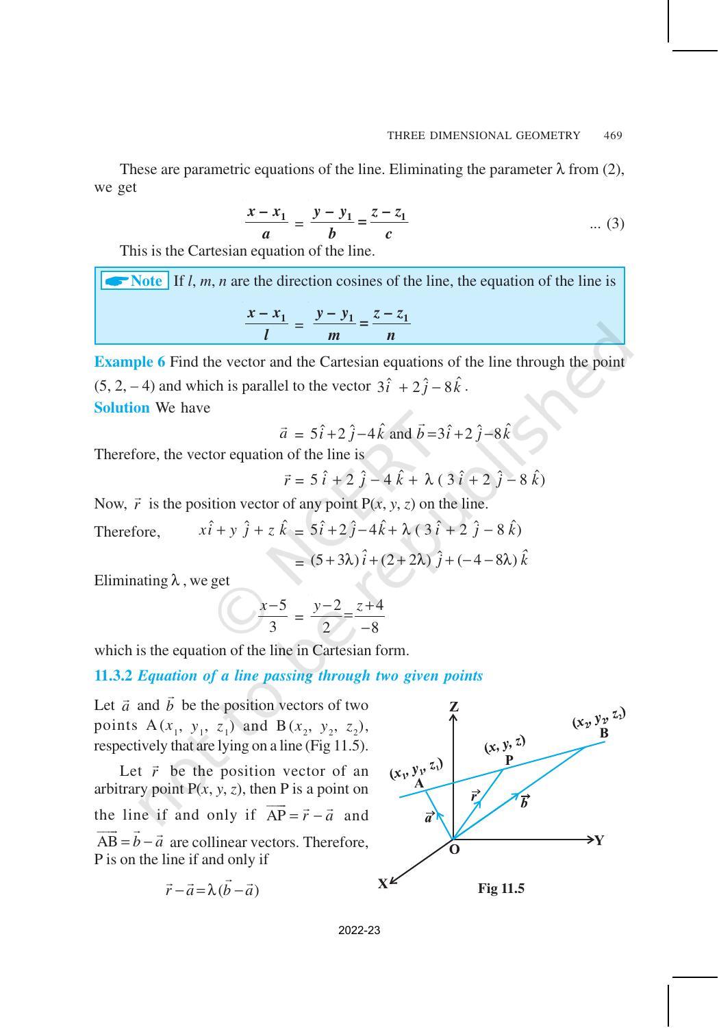 NCERT Book for Class 12 Maths Chapter 11 Three Dimensional Geometry - Page 7