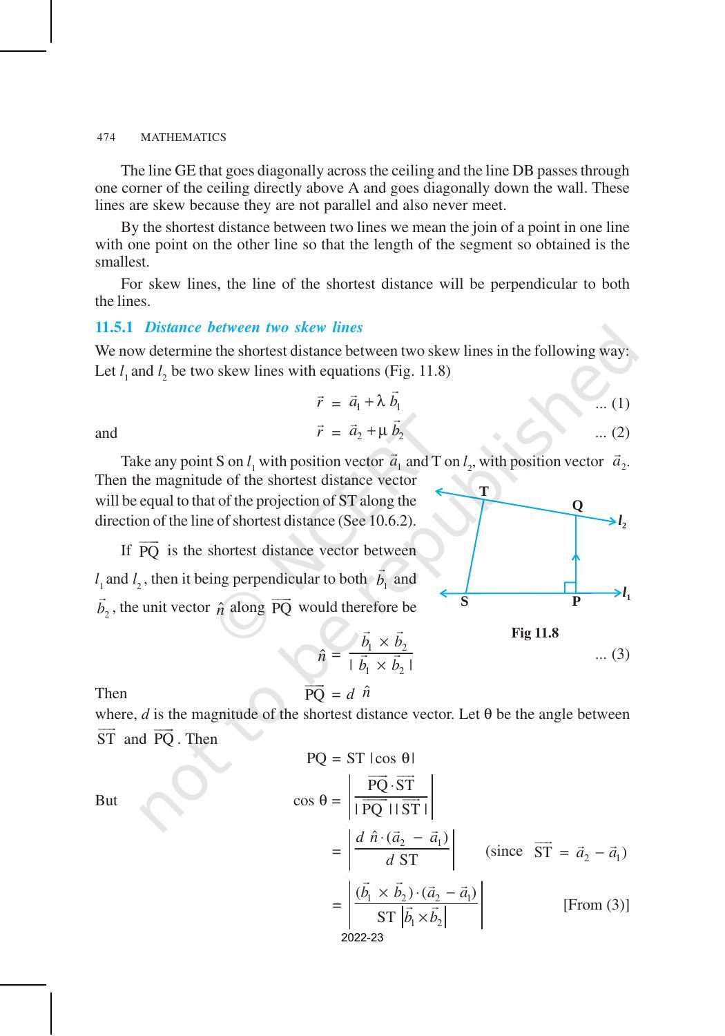 NCERT Book for Class 12 Maths Chapter 11 Three Dimensional Geometry - Page 12