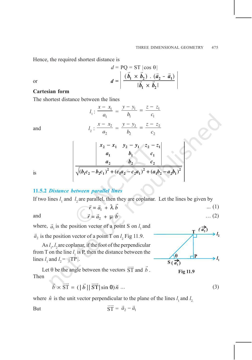 NCERT Book for Class 12 Maths Chapter 11 Three Dimensional Geometry - Page 13