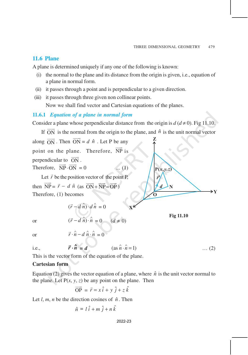 NCERT Book for Class 12 Maths Chapter 11 Three Dimensional Geometry - Page 17