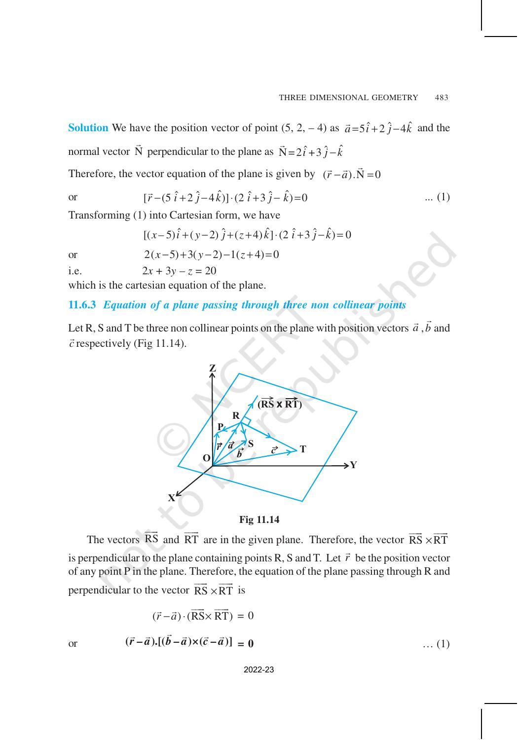 NCERT Book for Class 12 Maths Chapter 11 Three Dimensional Geometry - Page 21