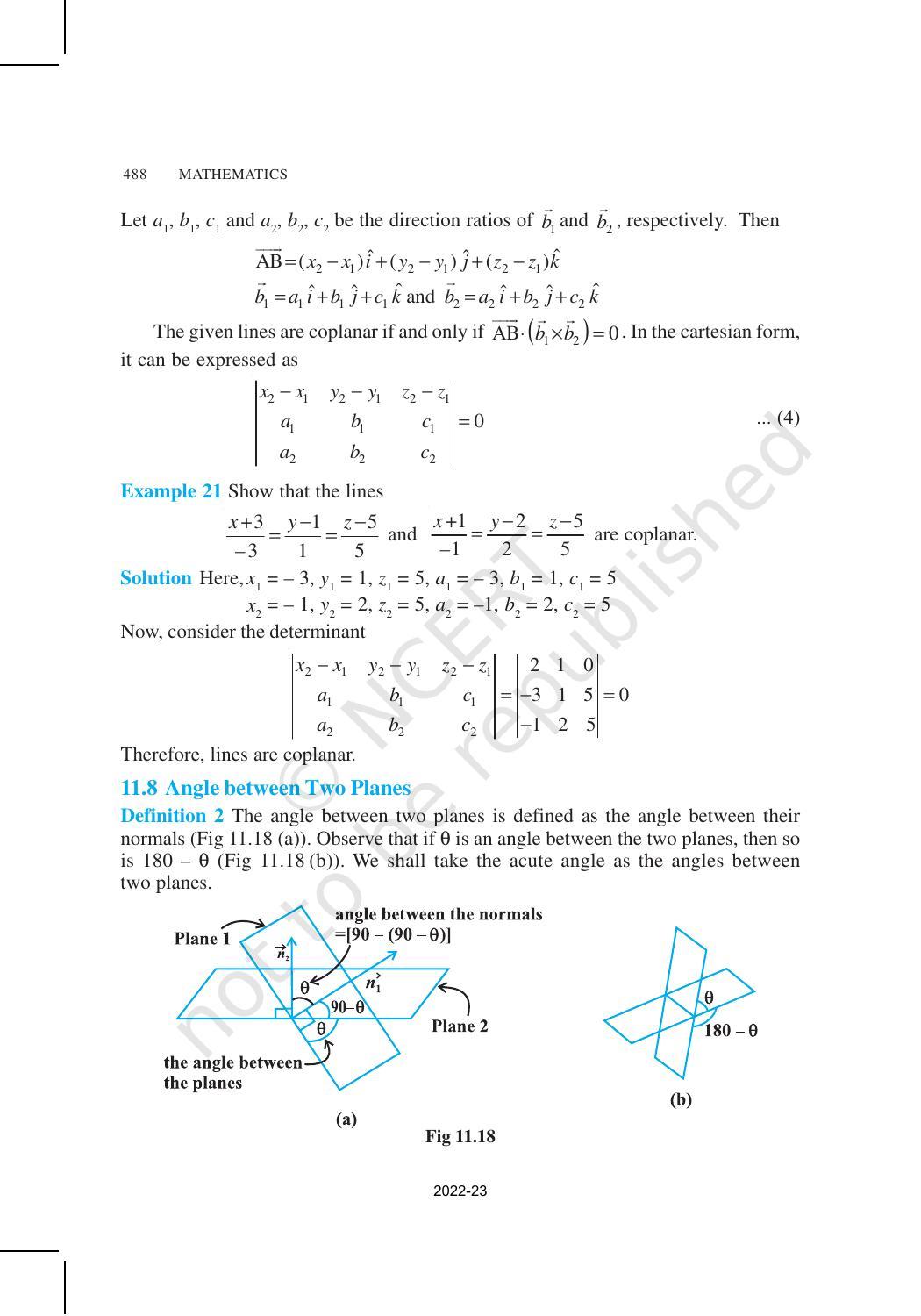 NCERT Book for Class 12 Maths Chapter 11 Three Dimensional Geometry - Page 26
