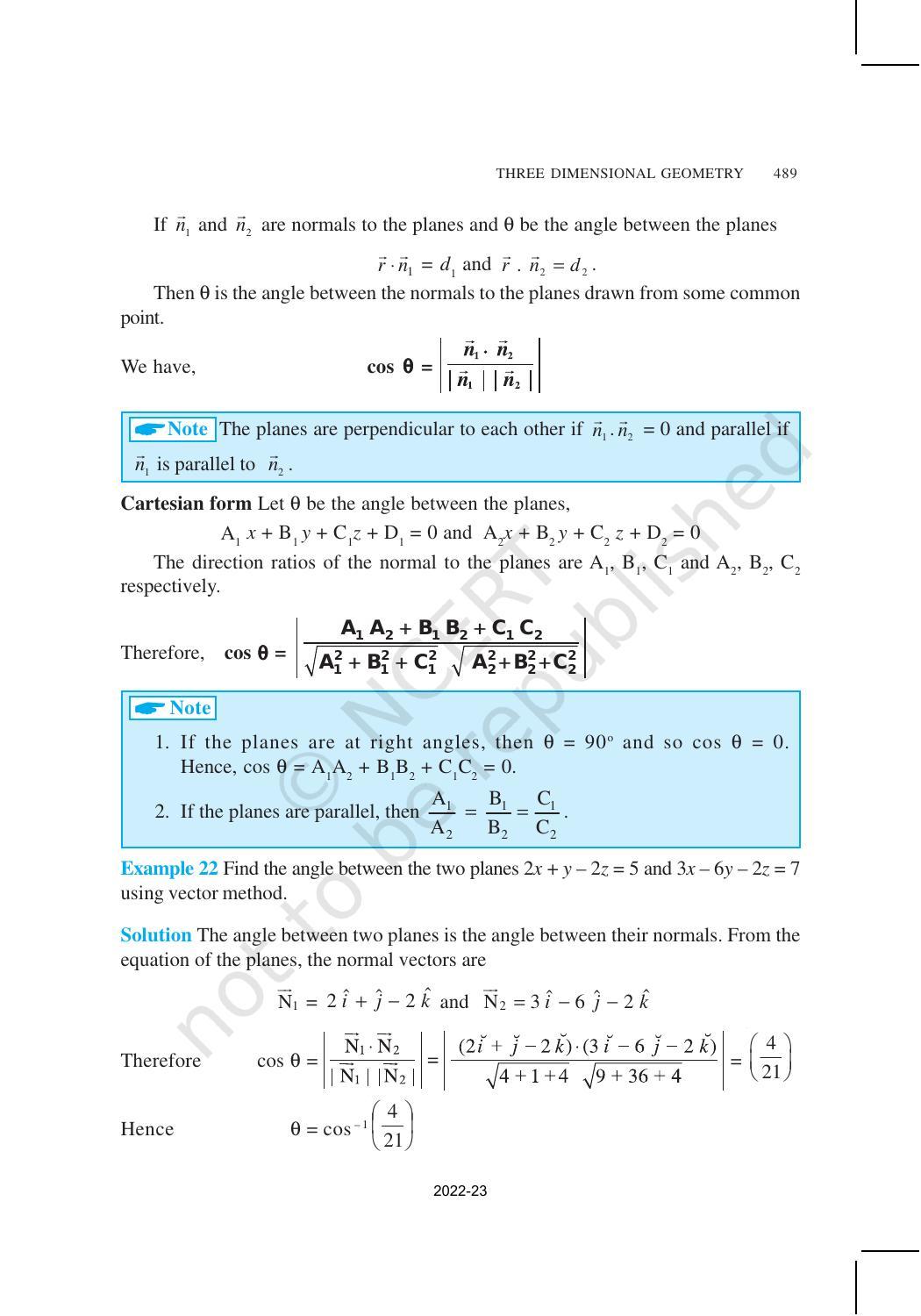 NCERT Book for Class 12 Maths Chapter 11 Three Dimensional Geometry - Page 27