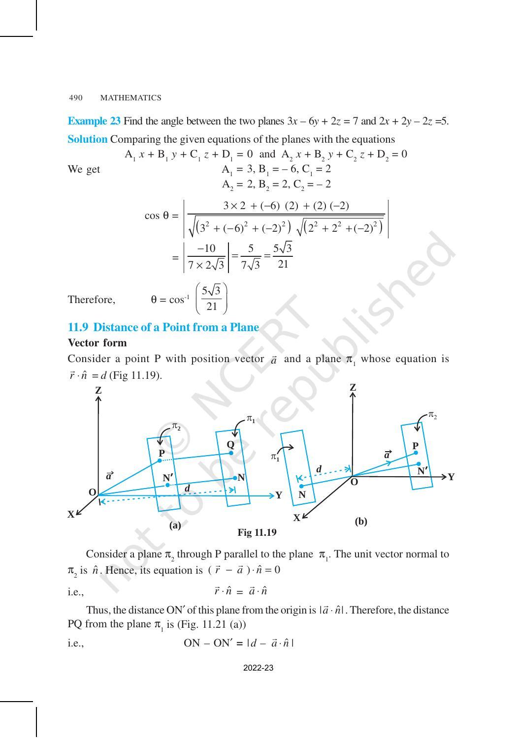 NCERT Book for Class 12 Maths Chapter 11 Three Dimensional Geometry - Page 28