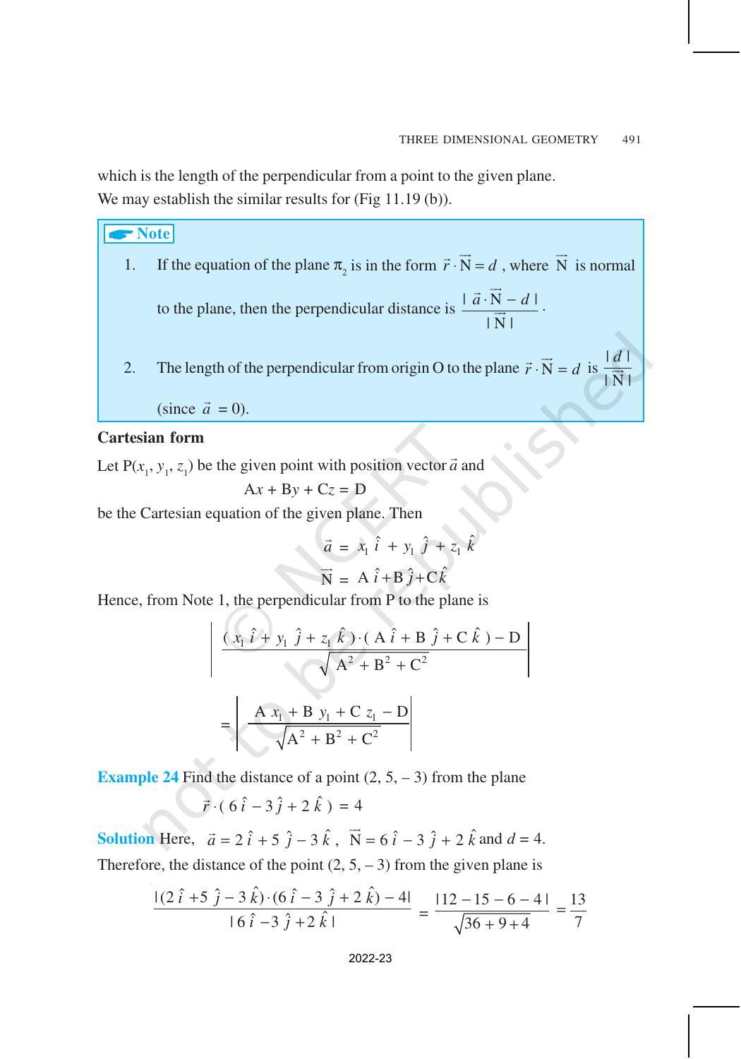 NCERT Book for Class 12 Maths Chapter 11 Three Dimensional Geometry - Page 29