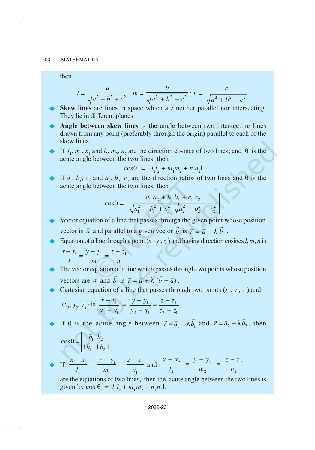 NCERT Book for Class 12 Maths Chapter 11 Three Dimensional Geometry - Page 38