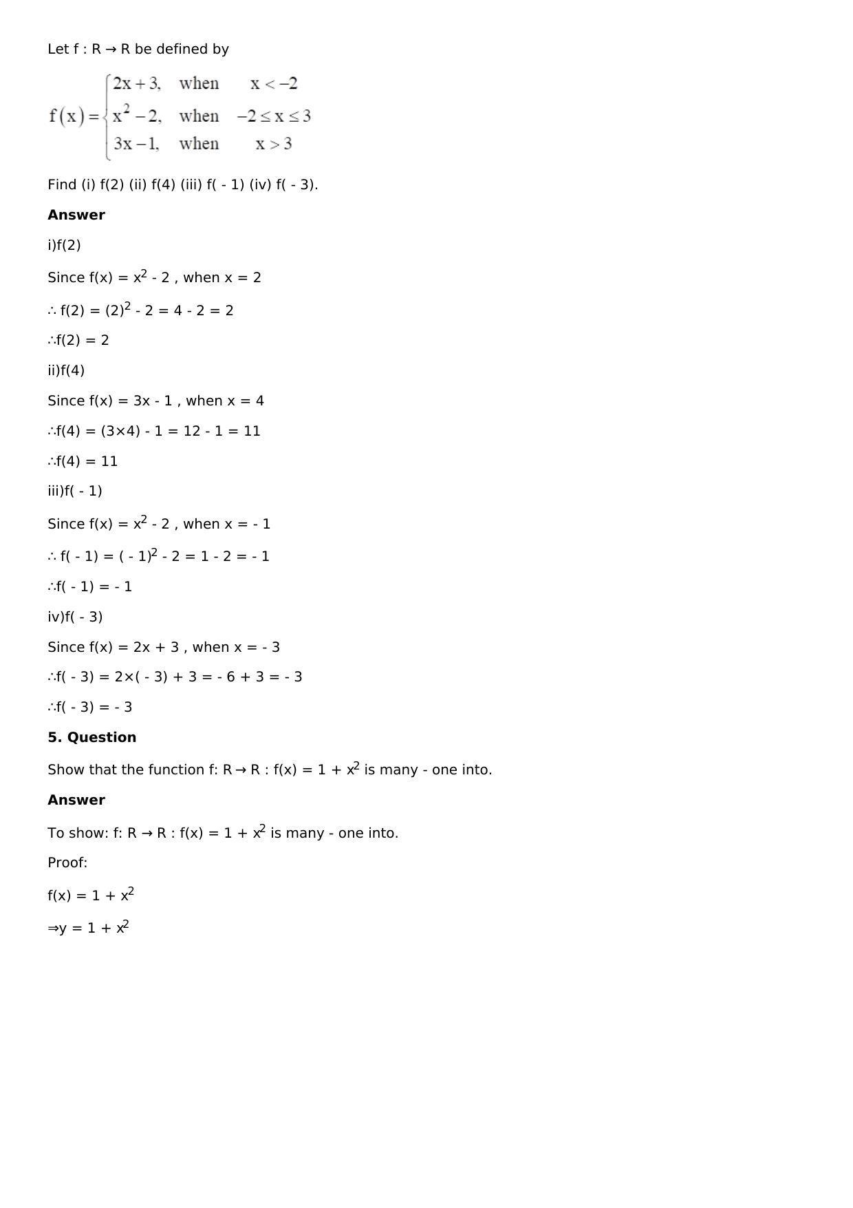 Chapter 2: Functions Solutions: RS Aggarwal Class 12 Solutions  - Page 4