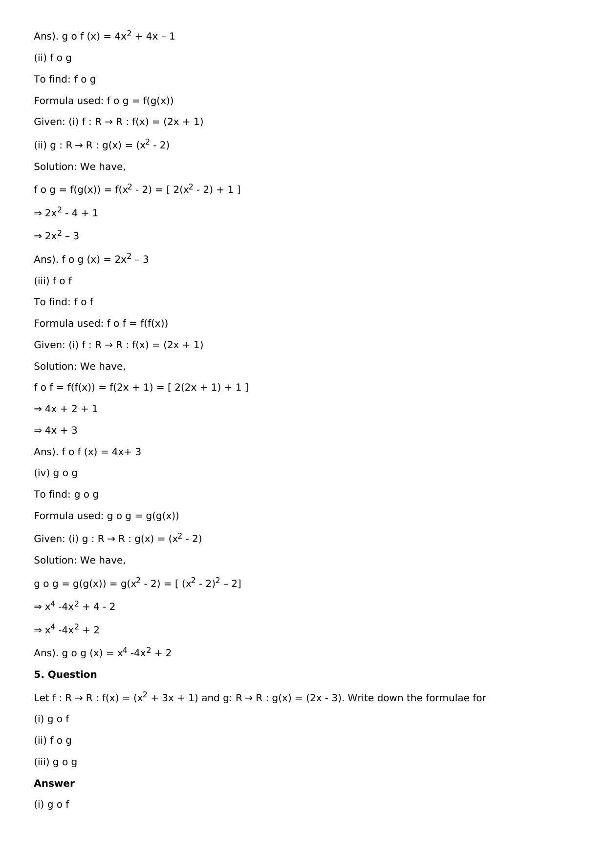 Chapter 2: Functions Solutions: RS Aggarwal Class 12 Solutions  - Page 17
