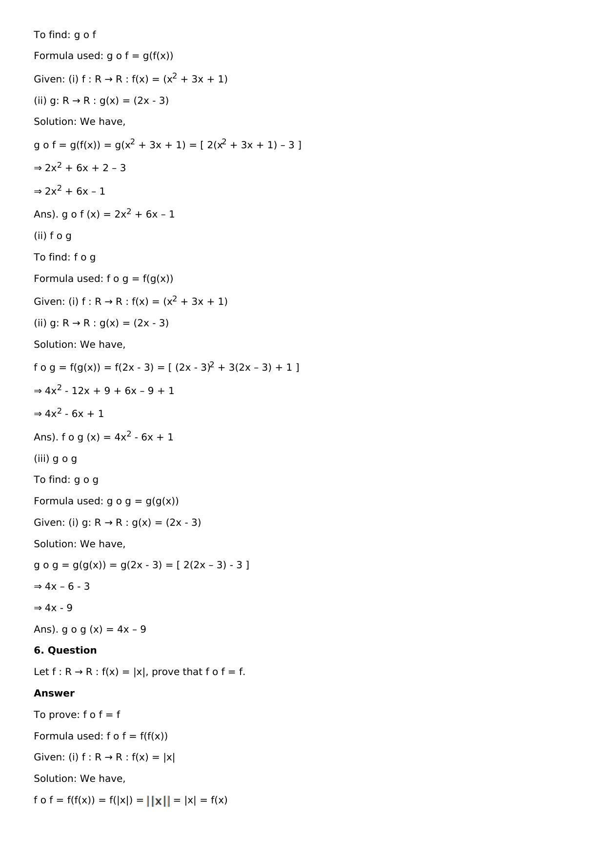 Chapter 2: Functions Solutions: RS Aggarwal Class 12 Solutions  - Page 18