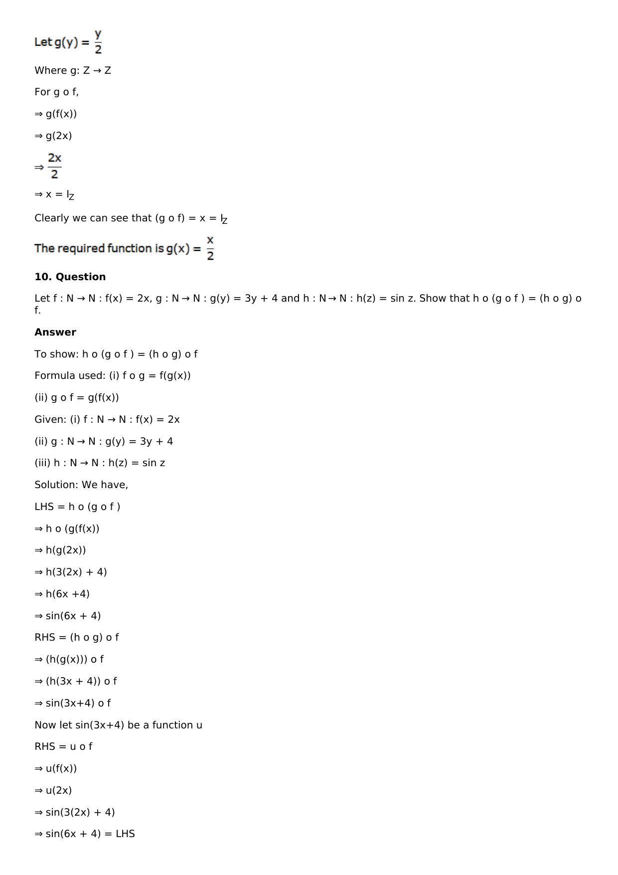 Chapter 2: Functions Solutions: RS Aggarwal Class 12 Solutions  - Page 21