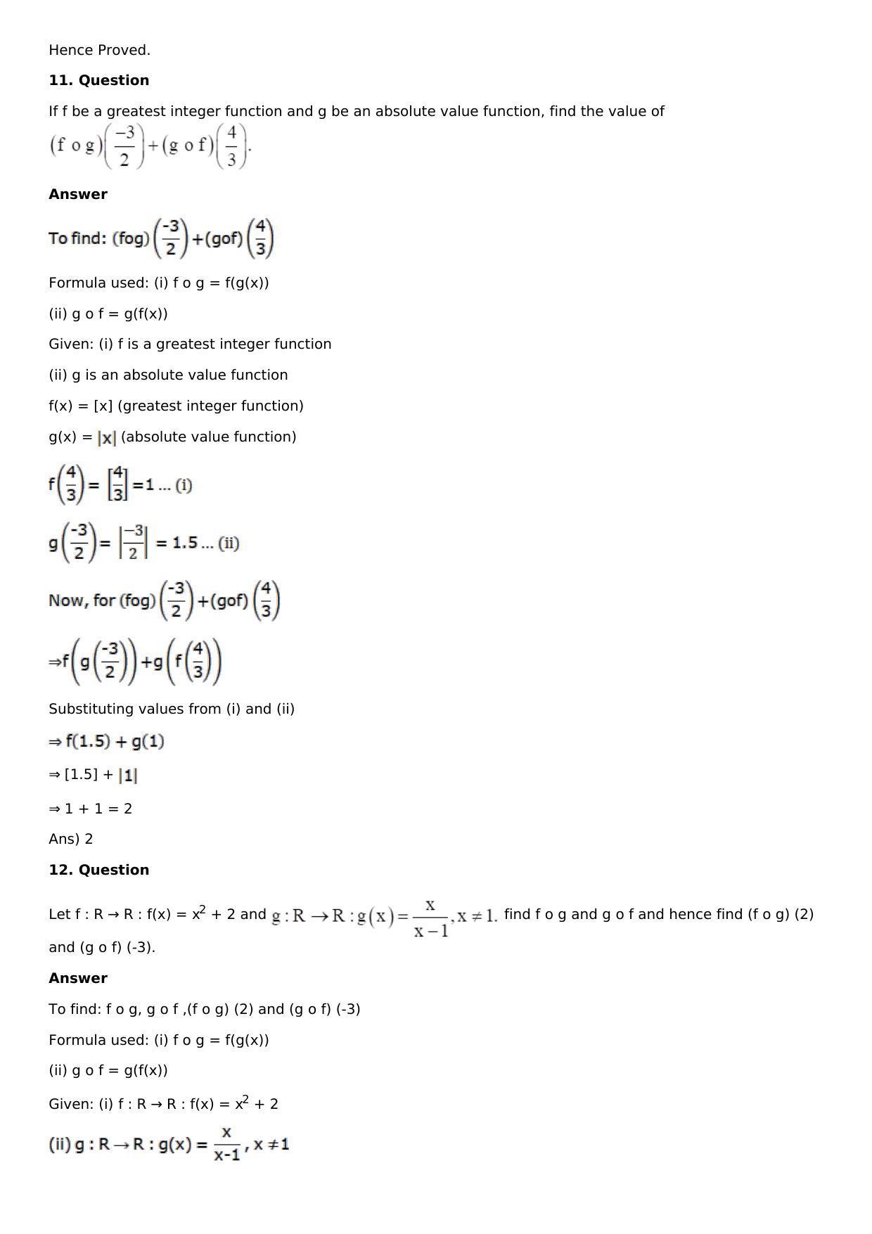 Chapter 2: Functions Solutions: RS Aggarwal Class 12 Solutions  - Page 22